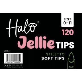 Halo Jellie Tips Stiletto 120 Sizes 0-11